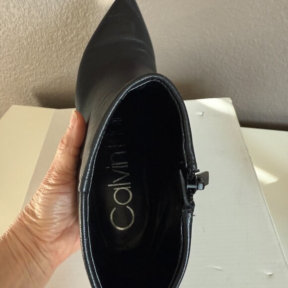 Calvin Klein Women's Senly Stiletto Heel Dress Black Booties - Picture 15 of 15